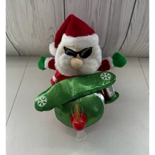 Gemmy Animated Airplane Santa Plush Musical Singing Light Up Toy