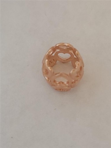 Chamilia ~DELICATE HEARTS~ ROSE GOLD BLUSH SPACER Sterling Bead 2015-0133 $25 - Picture 5 of 6