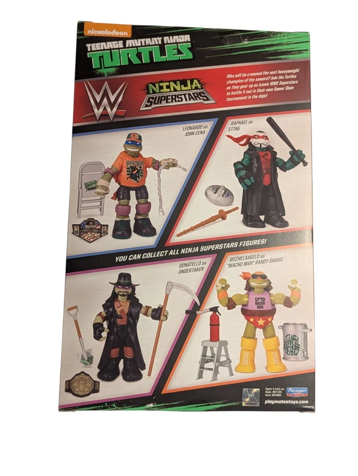 Playmates 2016 WWE TMNT Superstars Leonardo como John Cena Ninja Turtles nuevo Foto 4 de 4