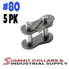 (5PK) #80 Roller Chain Connecting Links, Ships same day, Great Quality!