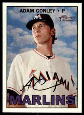 2016 Topps Heritage HN Adam Conley #533 Miami Marlins