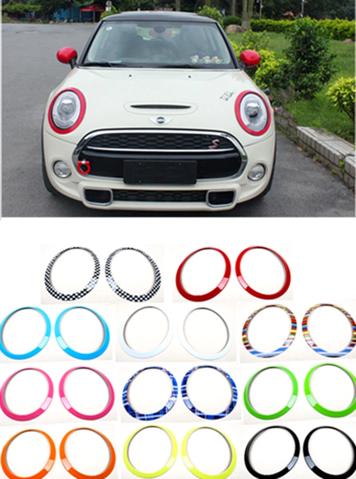 New Candy Color Headlight Trim Surround For MINI Cooper/S/ONE/JCW F55 F56 F57  - Image 2 of 4