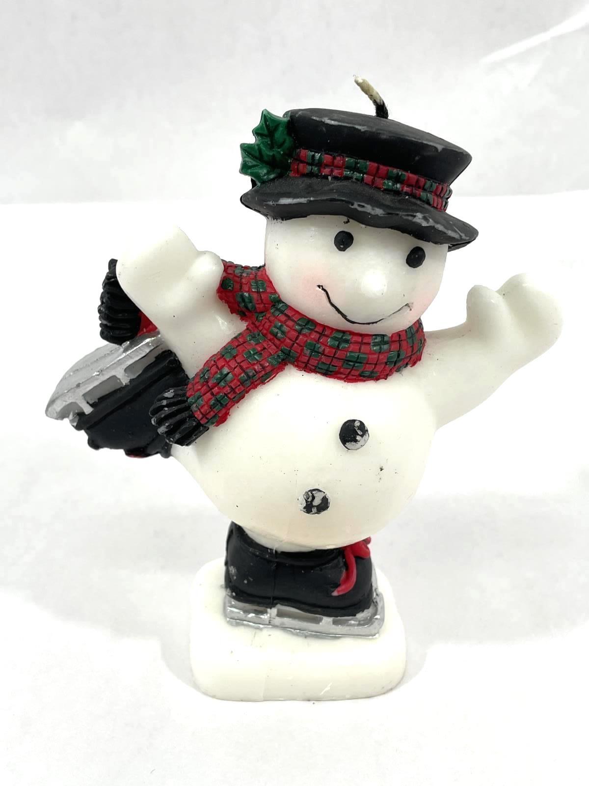 Lot of 4 Vintage Santa And Snowman Christmas Candles eBay