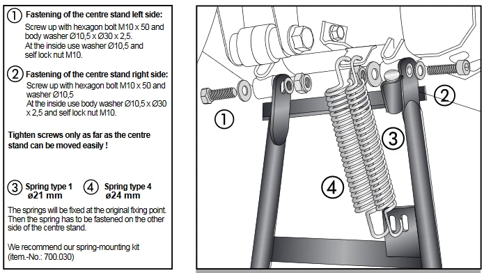 Soporte central BMW F650GS - negro POR HEPCO y negro (2001-2007) Foto 4 de 4