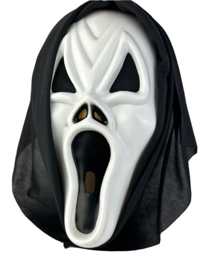 Mens Wassup Scary Movie Mask Film Halloween Scream Horror Fancy Dress  Costume Accessory (One Size) Black