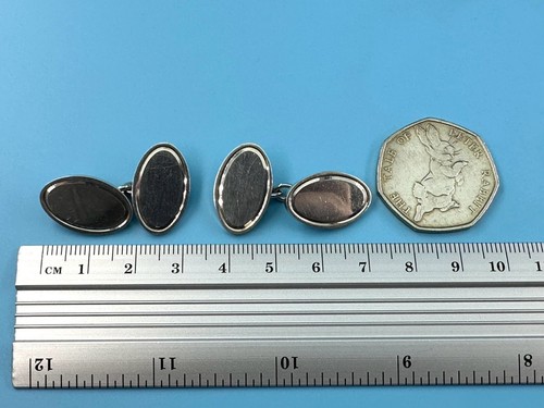 Sterlingsilber Vintage Manschettenknöpfe, Henry Griffith & Sons, 1979, 13,83 gm - Bild 6 von 8