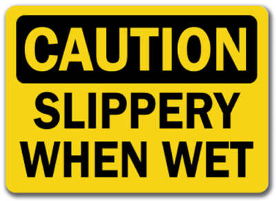 #ad Caution Sign Slippery When Wet 10quot; x 14quot; OSHA Safety Sign $8.99