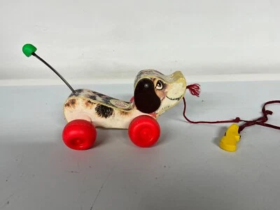 Chien en bois Little Snoopy Fisher Price Réf. 693 Jouet années 60-70 (Vintage) - Photo 1/3