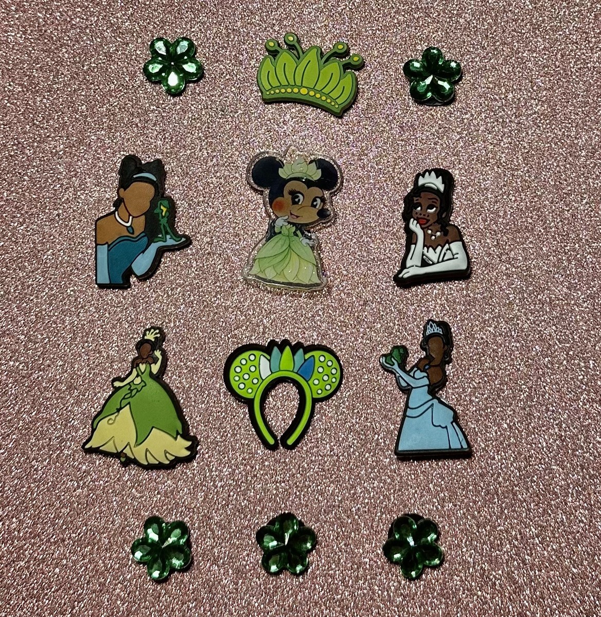 Disney×crocsPixarチャーム  プリンセス croc charms Disney Princess And The Frog 12pc Set New ! Read