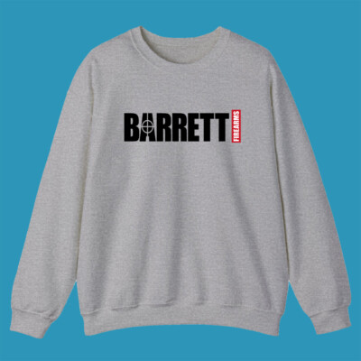 BARRETT Guns Firearms Logo Grey Sweatshirt S to 3XL