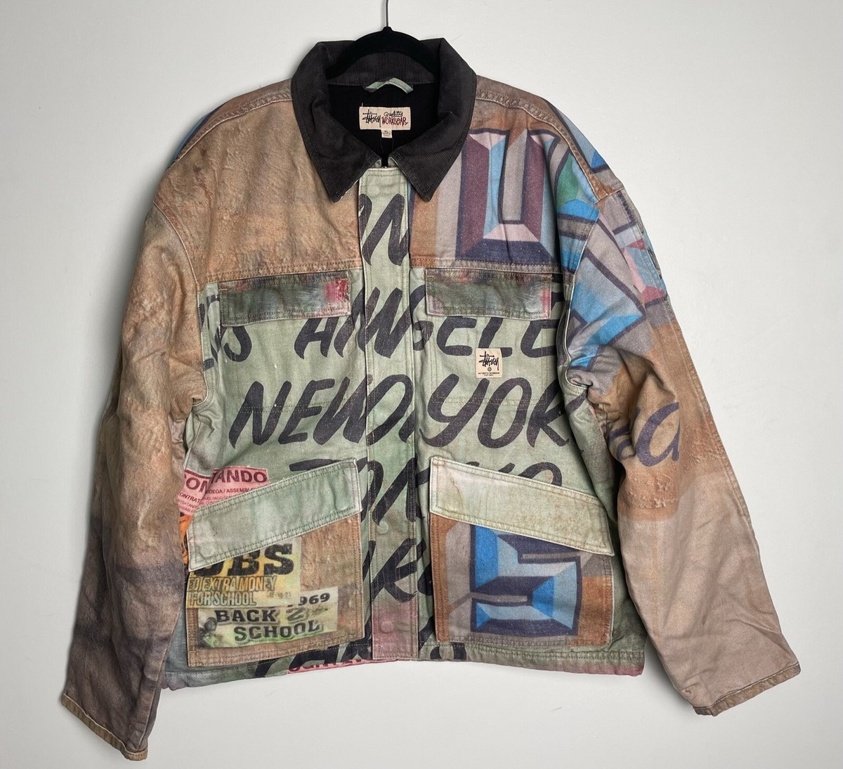 stussy alfonso canvas shop jacket multicolor | eBay stussy alfonso canvas shop jacket multicolor | eBay