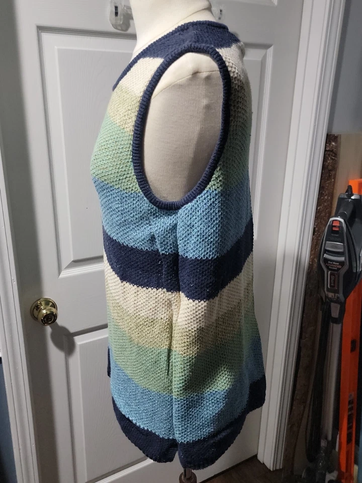 White Stag Womens 18w W / 20 W Sweater Vest Striped (#310) - Image 2 of 4