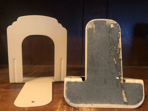 3 Set Cream Book Stand Book Heavy Metal Library Style Support 5.5 x 4.5 x 5.25 - Picture 2 of 3