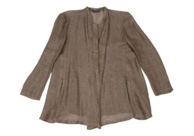 GIORGIO ARMANI Collarless Mesh Knit Jacket Size S-M(K-146201