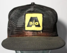 1980s Vintage BIG A Auto Parts Patch Snapback Trucker Hat K-Brand Made in USA