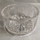 Vtg Signed Waterford Crystal Straight Sided Cut Glass Round 7” Fruit Bowl