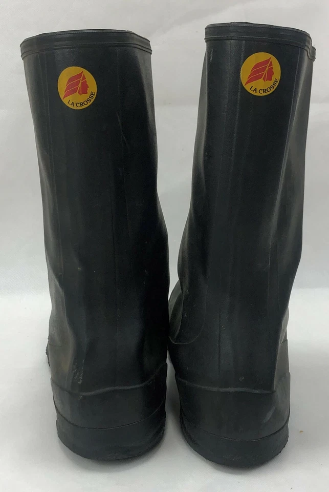  Lacrosse Big Chief Black Rubber Silver Clip Loop Lock Mens Wader Boots Size XL  - Image 2 of 4