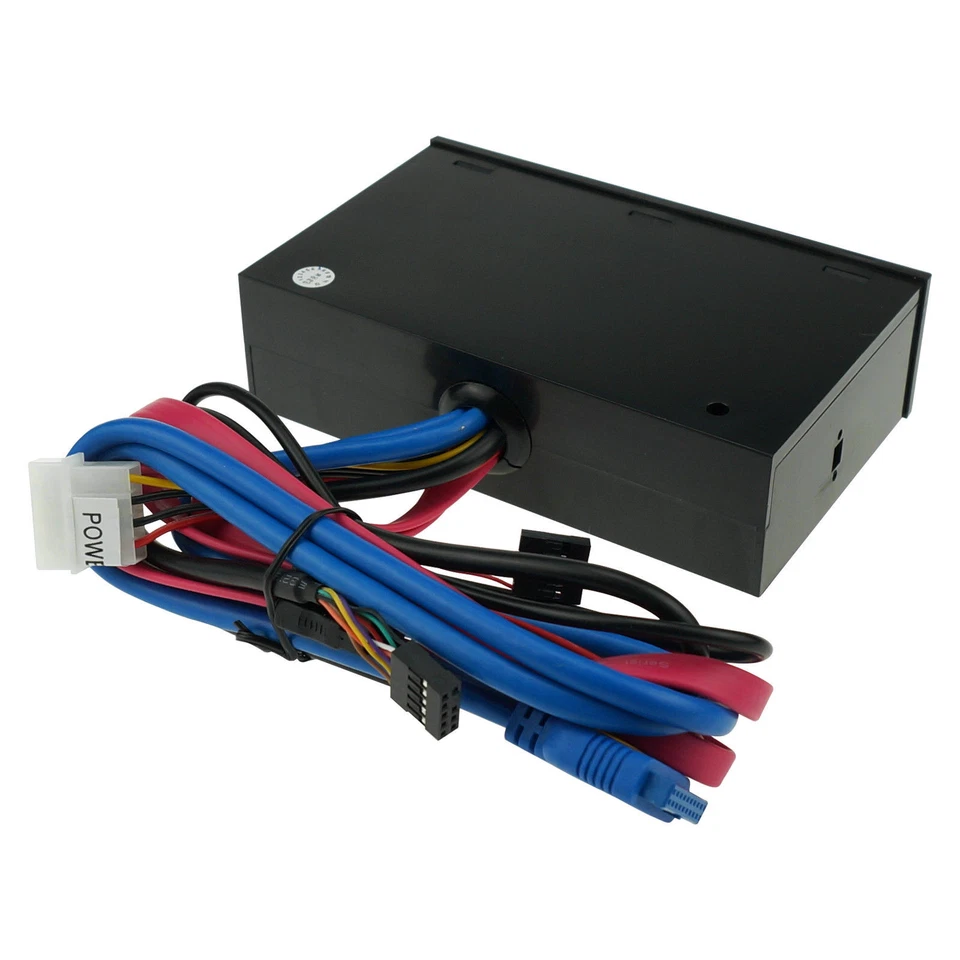 Media Dashboard 5.25 inch Front Panel Multi Function Audio eSATA USB Card Reader - Image 3 of 4