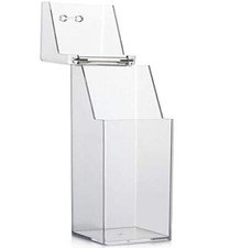 Makeup Brush Holder Square Acrylic Cosmetic Brush Organizer with Dustproof Lid