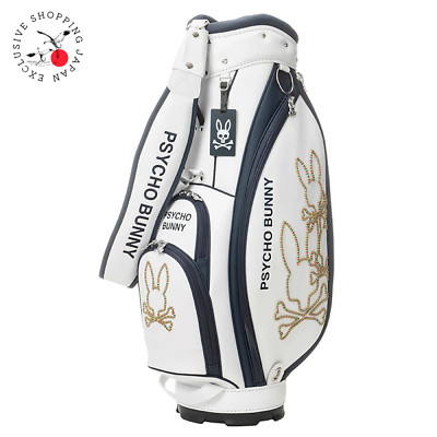 Psycho Bunny Golf SEASONAL EDITION Cart Bag 9 x 46in 5way Divider 2024 White New