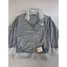 The North Face Men's Medium Tech Fleece Zip-Up Stretch Jacket Gray Polyester