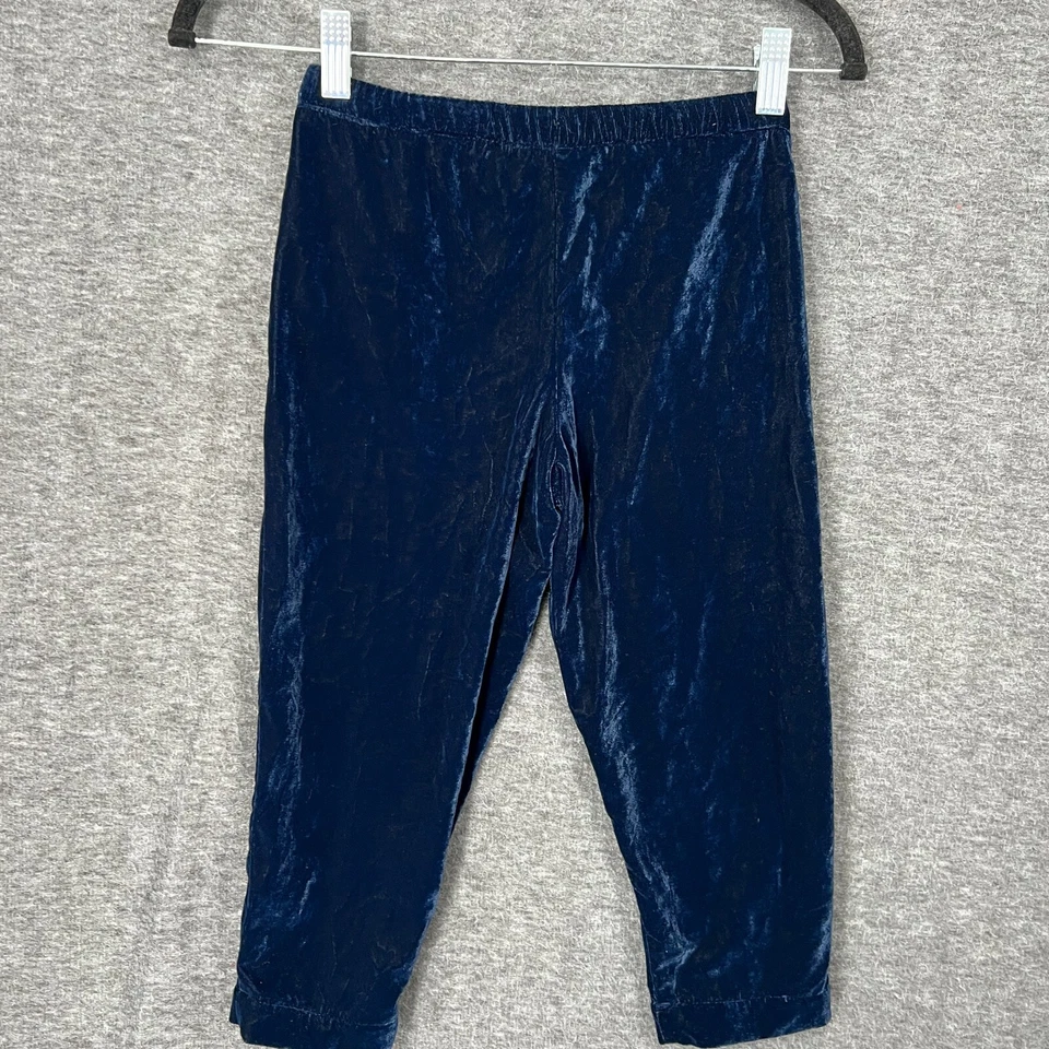 Pantalones Gymboree Niñas Talla XS 4 Azul Marino Terciopelo Aplastado Pull On Jogger Nuevos con Etiquetas Foto 3 de 4