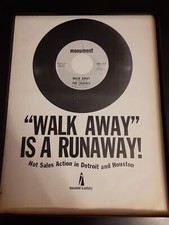 The Casuals Walk Away Rare Original Promo Poster Ad Framed!
