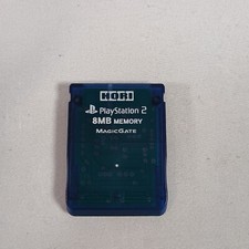 Sony PlayStation 2 PS2 HORI 8MB MagicGate Translucent Blue Memory Card Tested
