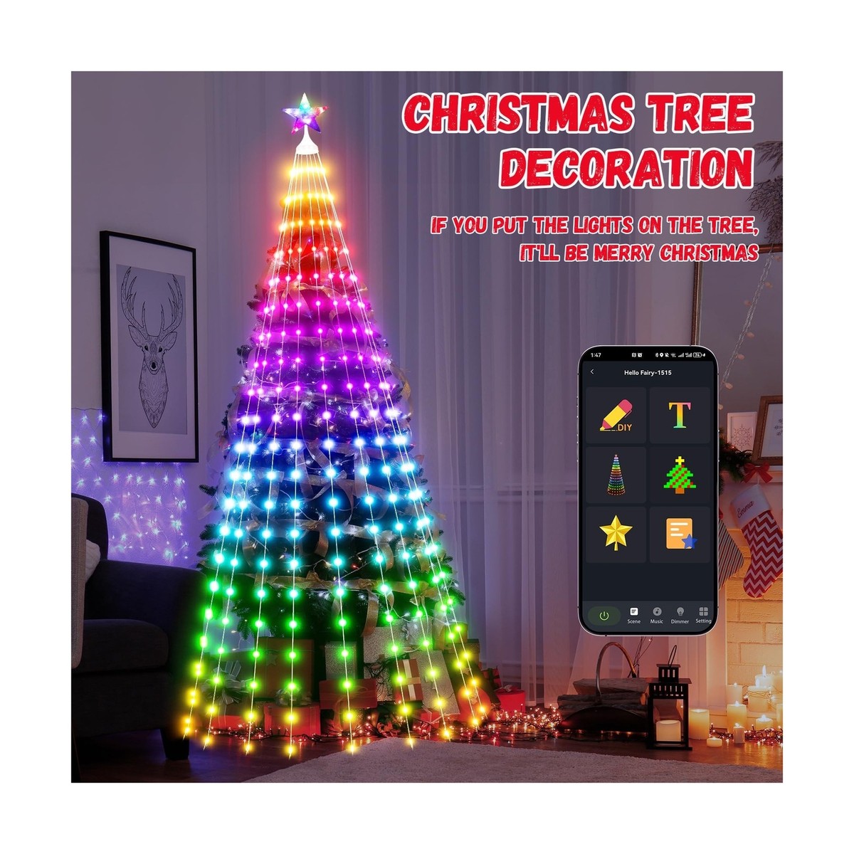 6FT LED Smart Christmas Tree - Outdoor & Indoor Lighted Christmas