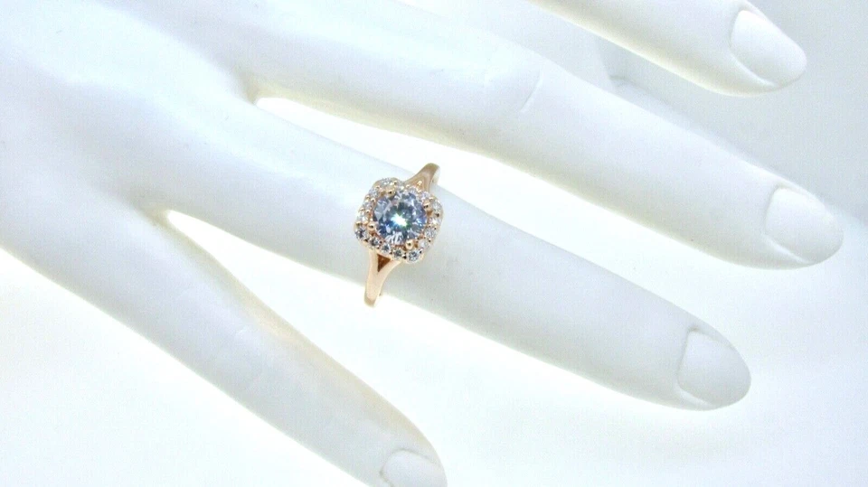 RITANI 18k Pink Gold Diamond Halo Engagement Ring Setting - Image 4 of 4