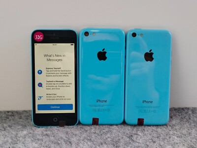9/10 Good&Original Apple iPhone 5c Blue 8/16/32GB Factory UNlocked
