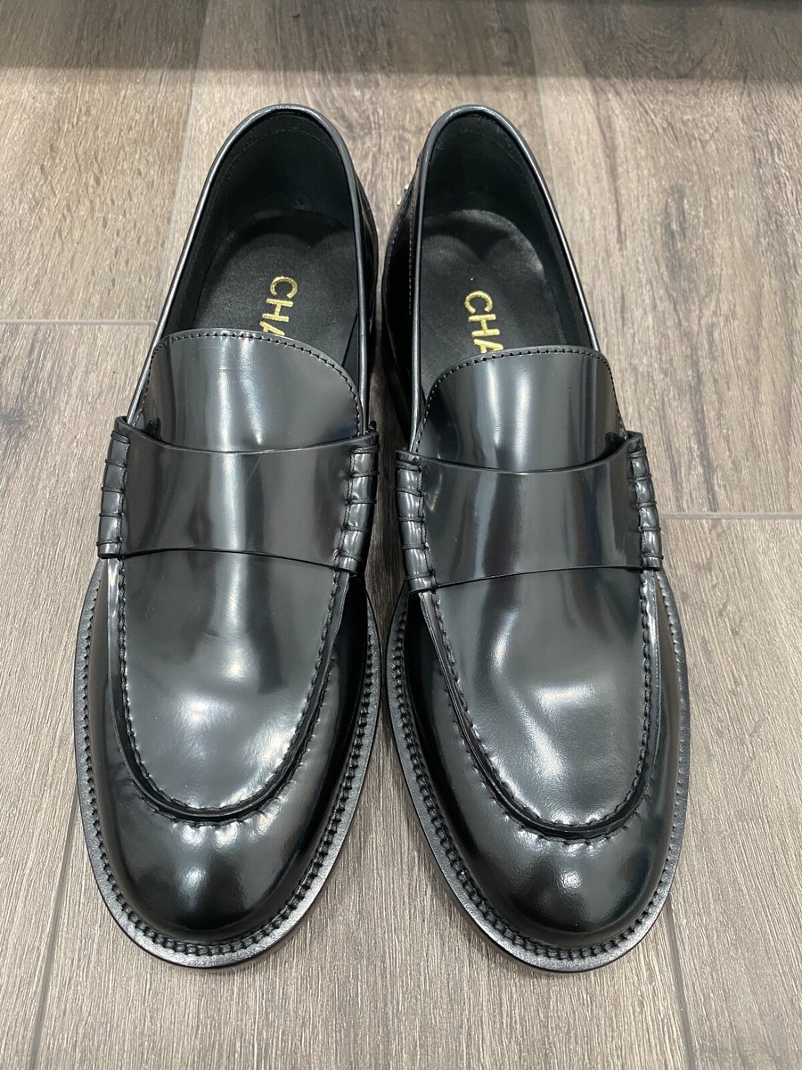 2023 CHANEL BLACK LEATHER LOAFERS OXFORD SHOES 37.5 NEW | eBay 2023 CHANEL BLACK LEATHER LOAFERS OXFORD SHOES 37.5 NEW | eBay