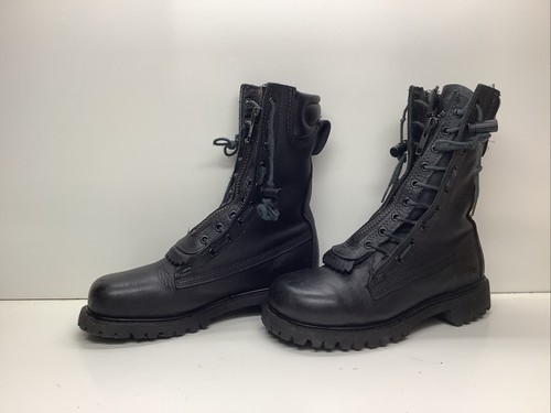 MENS UNION MADE COMBAT WORK BLACK STEEL TOE BOOTS SIZE 6 D mismatched size