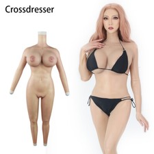 Roanyer Silicone Crossdresser Body Suit G Cup Breast Form Fake Boobs Shapewear