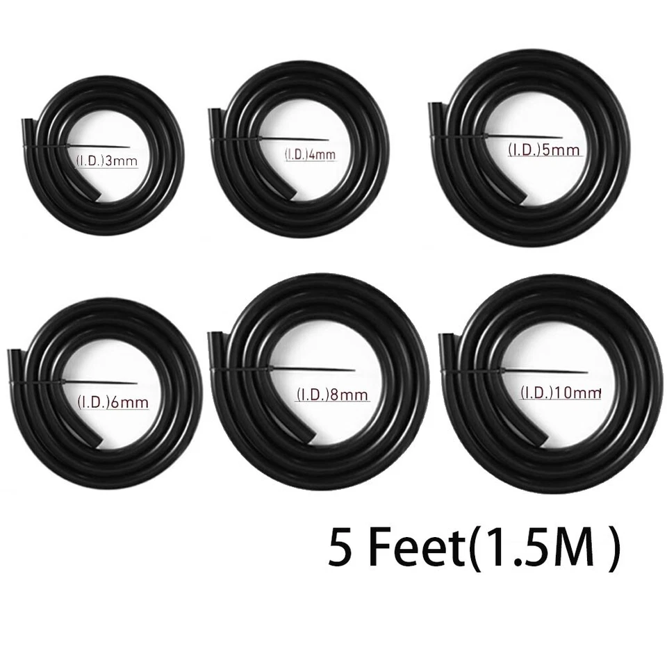 Paquete de 6 mangueras de vacío de silicona de alto rendimiento automotriz de 5 pies Foto 2 de 4