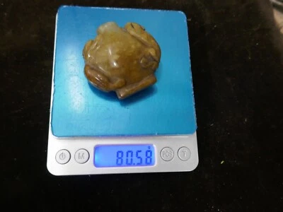 flacon tabatière jade,Chine circa 1900,aux singes,L5,5xH4,5cm,P81g - Photo 1/4