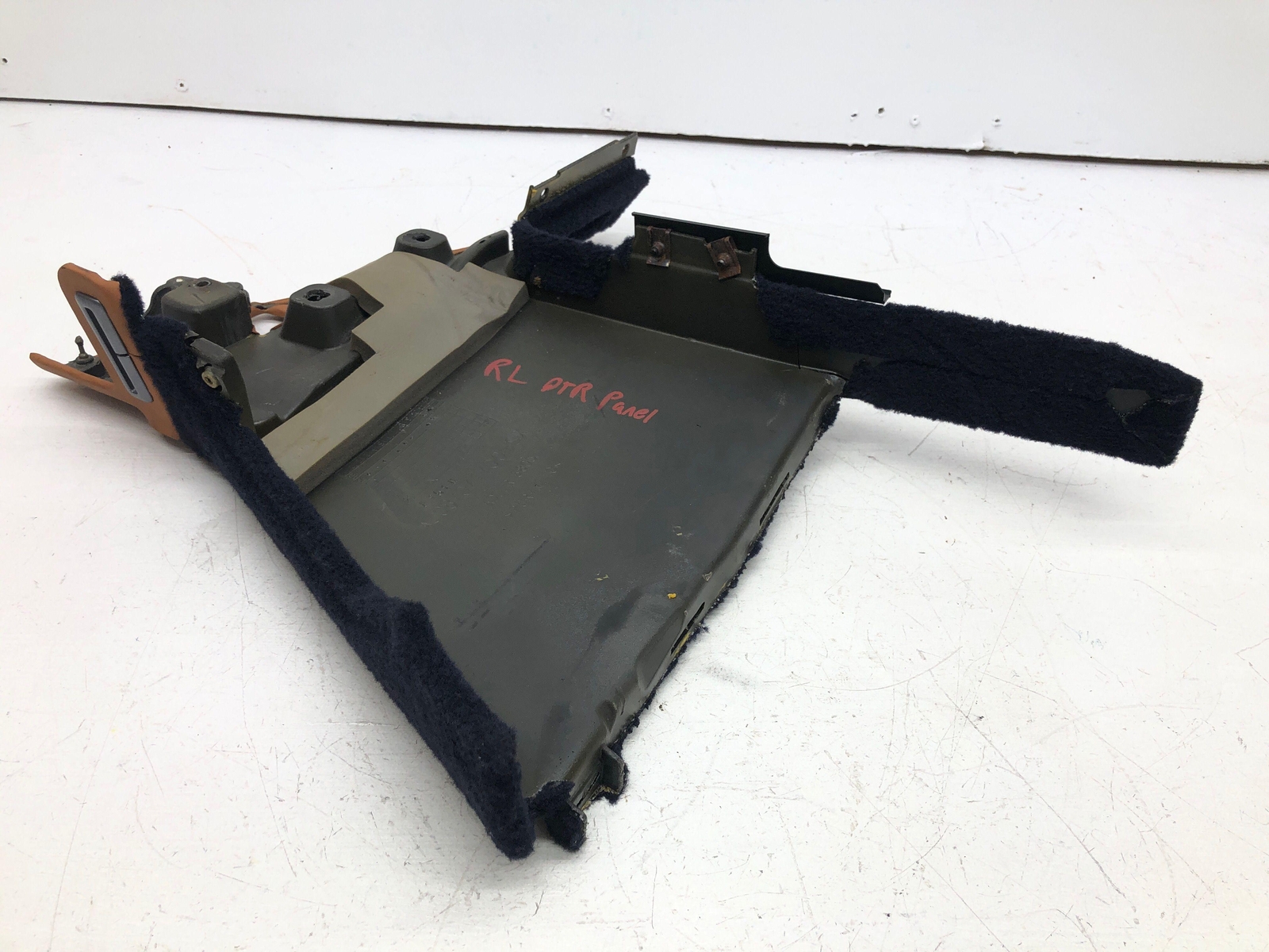 2017-2020 FERRARI GTC4LUSSO LEFT REAR QUARTER SEAT BELT PANEL COVER BLUE CUOIO
