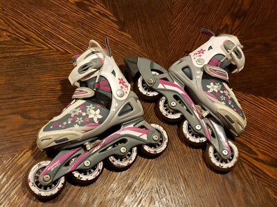 Bladerunner Phaser G Girl s Inline Skates Grey and Pink Adjustable Size 11J-1