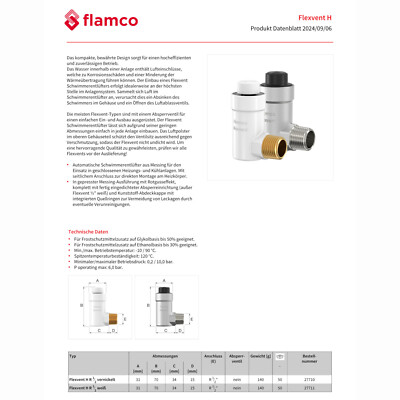 Valvola Di Sfiato Automatica Flexvent H R½ - Per Impianti Riscaldamento - Foto 6