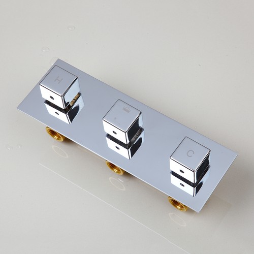 Bathroom Rain Bath Shower Faucet Set Hand Sprayer Mixer Tap Chrome Finish - Picture 5 of 8