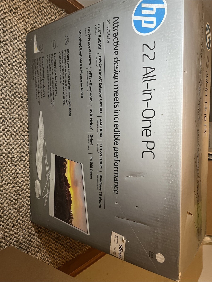 HP 22-C0063W All-in-one PC 22 Display 8th Gen Intel Celeron G4900t