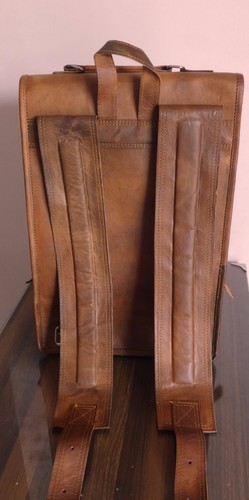 Sac à Dos Homme En Cuir Véritable Fait Main - Vintage Marron - Convient Pour Ordinateur Portable, Sac Messager - Neuf Sans étiquette
