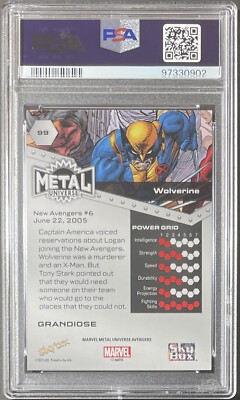 PSA 10 ) Wolverine 2024 Skybox Metal Universe Avengers #99 