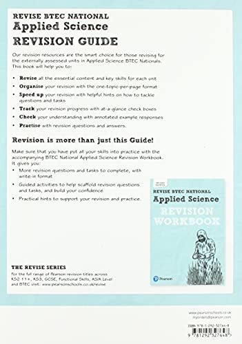 Revise BTEC National Applied Science Revision Guide Second edition ...