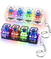 4 Pack LED Keyboard Fidget Toy, Keyboard Fidget Keychain 4-in-1 Keyboards