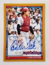 CARLTON FISK 2026 Topps Series 1 1991 TOPPS GOLD AUTO #'d 6/50 Red Sox