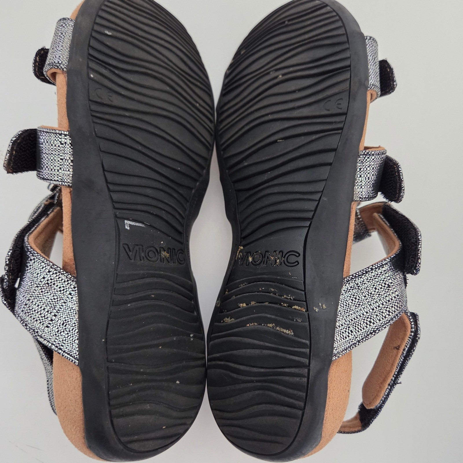 Vionic Amber Metallic Silver Adjustable Backstrap… - image 7