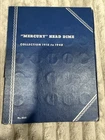 Mercury Head Dime Collection 1916 - 1945. Contains 64 Coins, Comes in Book shown