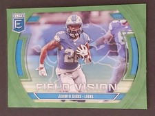 Jahmyr Gibbs 2025 Elite Football Field Vision Green #8 Detroit Lions