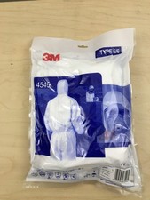 4545 L, 3M Disposable Protective White Hooded Coverall Suit, Large - 1 suit ea.